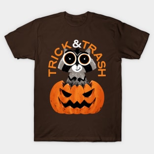 Trick and Trash Halloween Raccoon T-Shirt
